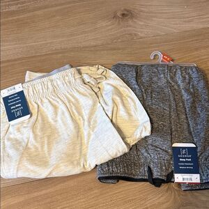 George Lounge Shorts Set in Cream and Gray